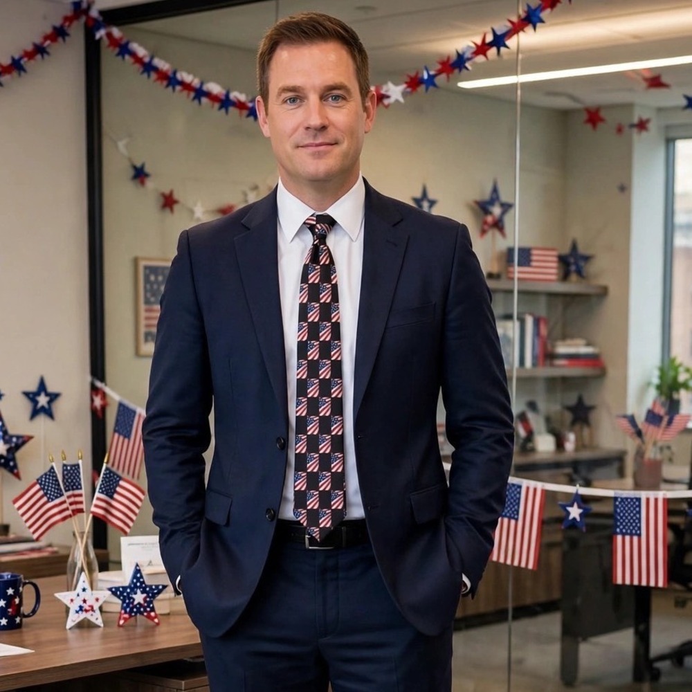 American Traditions Elegant Tie with Patriotic Design